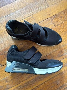 Ash Black Velcro Strap Mary Jane Women’s Sneakers